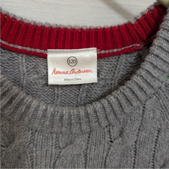 Hanna Andersson boys grey primary fair isle sweater size 6-7 - Picture 3 of 5